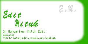 edit mituk business card